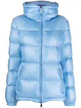 Moncler куртка на молнии с высоким воротником, синий