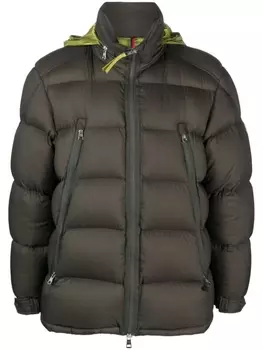 Moncler куртка Nervion с капюшоном и нашивкой-логотипом, зеленый