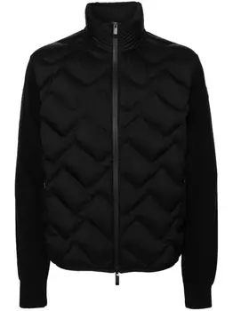 Moncler куртка с дутыми вставками, черный