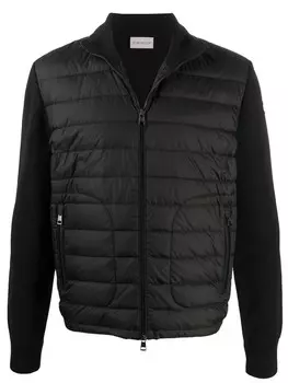 Moncler куртка с дутыми вставками, черный