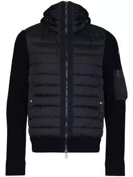 Moncler куртка с дутыми вставками, синий