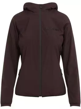 Moncler куртка с капюшоном и монограммой, коричневый