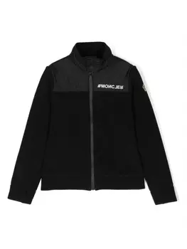 Moncler куртка с логотипом и вставками, черный