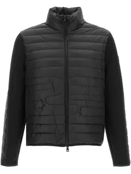 Moncler куртка с нашивкой-логотипом, черный