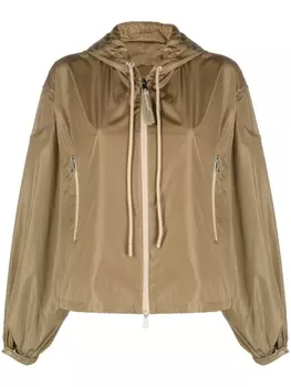 Moncler куртка Vernois с капюшоном и логотипом, коричневый