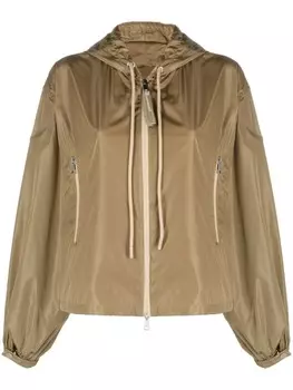 Moncler куртка Vernois с капюшоном и логотипом, коричневый