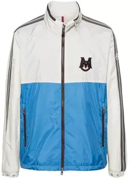 Moncler легкая куртка с нашивкой-логотипом, серый