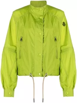 Moncler легкая куртка с высоким воротником, зеленый