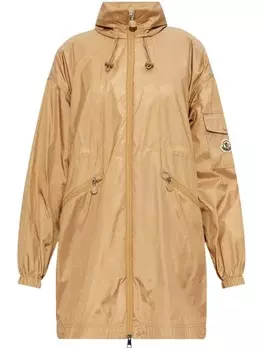 Moncler легкая парка на шнурке, нейтральный цвет
