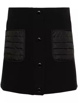 Moncler мини-юбка на кнопках, черный