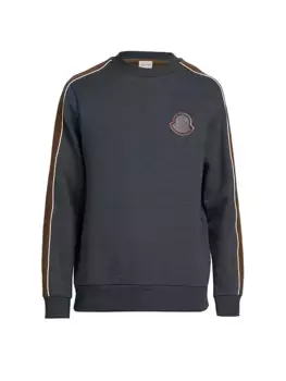 Moncler Мужская толстовка с полосками по бокам Moncler, серый