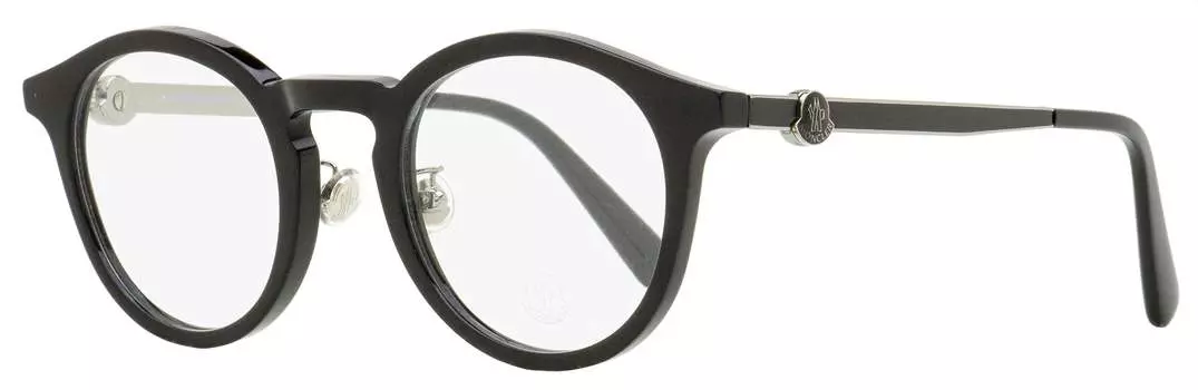 Moncler Мужские круглые очки ML5175H 001 Черные 49 мм