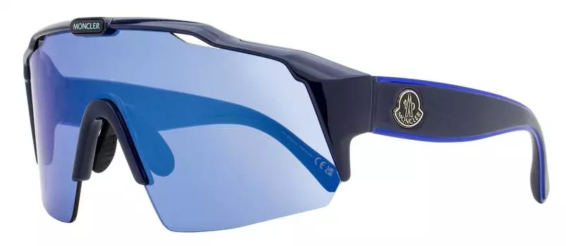 Moncler Мужские солнцезащитные очки Alt Fit Shield ML0270-K 90X Синие 0 мм