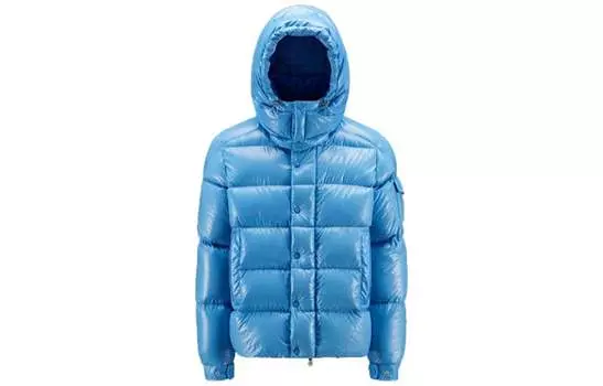 Мужской пуховик Moncler, светло-синий