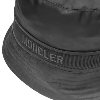 Moncler Нейлоновая панама с логотипом, черный