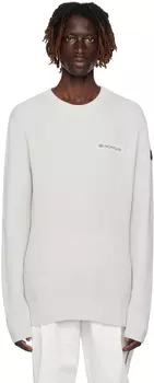 Moncler Off-White Свитер с принтом