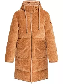 Moncler пальто Belcastel Teddy, коричневый