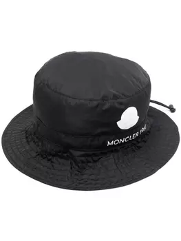 Moncler панама с логотипом, черный