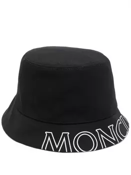 Moncler панама с логотипом, черный