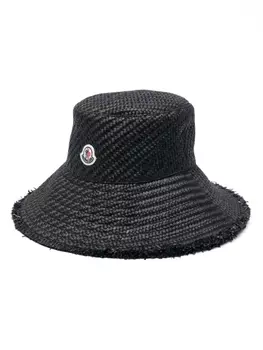 Moncler панама с логотипом, черный