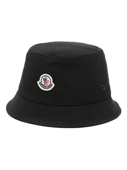Moncler панама с нашивкой-логотипом, черный