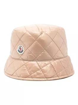 Moncler панама с нашивкой-логотипом, нейтральный цвет