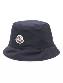 Moncler панама с нашивкой-логотипом, синий