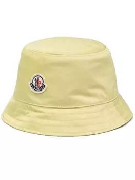 Moncler панама с нашивкой-логотипом, желтый