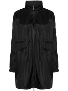 Moncler парка Adhemar с кулиской на талии, черный