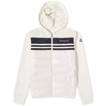 Moncler Пуховая трикотажная куртка, белый