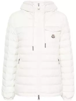Moncler пуховик Acamante с капюшоном, нейтральный цвет