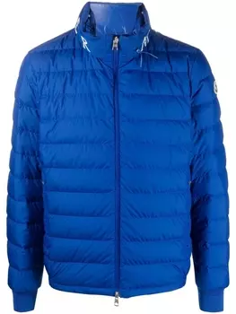 Moncler пуховик Akio с логотипом, синий