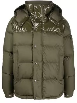Moncler пуховик Chardon с капюшоном, зеленый