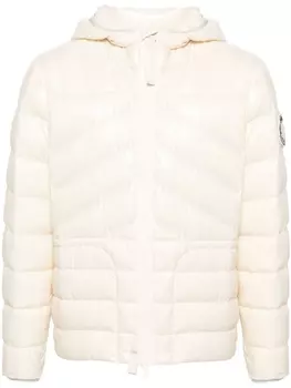 Moncler пуховик Chiwen с капюшоном, нейтральный цвет