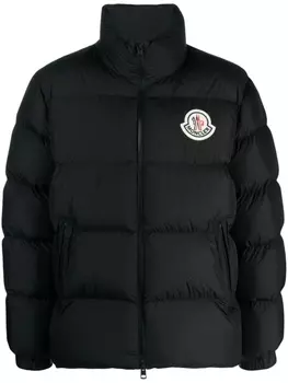 Moncler пуховик Citalia с нашивкой-логотипом, черный