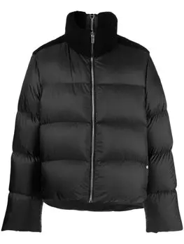 Moncler пуховик Cyclopic с овчиной, черный