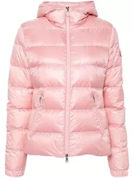 Moncler пуховик Gles с капюшоном, розовый