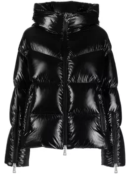 Moncler пуховик Huppe с капюшоном, черный