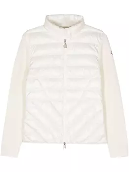 Moncler пуховик из шерсти, нейтральный цвет