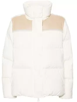 Moncler пуховик Jotty с капюшоном, нейтральный цвет