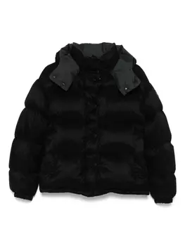 Moncler пуховик на кнопках, черный