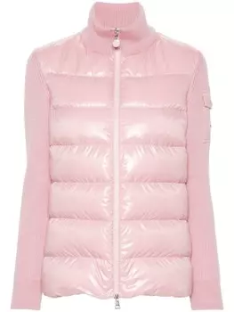 Moncler пуховик на молнии, розовый
