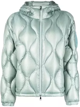 Moncler пуховик на молнии, синий