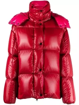 Moncler пуховик Parana с капюшоном, красный
