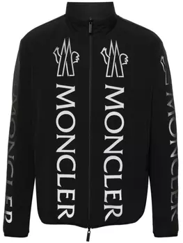 Moncler пуховик Ponset с логотипом, черный