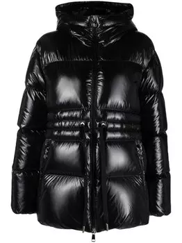 Moncler пуховик с капюшоном, черный