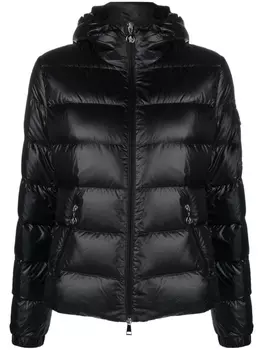 Moncler пуховик с капюшоном, черный