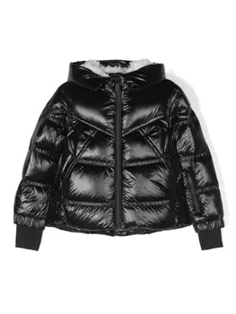 Moncler пуховик с капюшоном, черный