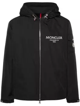 Moncler пуховик с капюшоном, черный