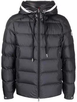Moncler пуховик с капюшоном, черный